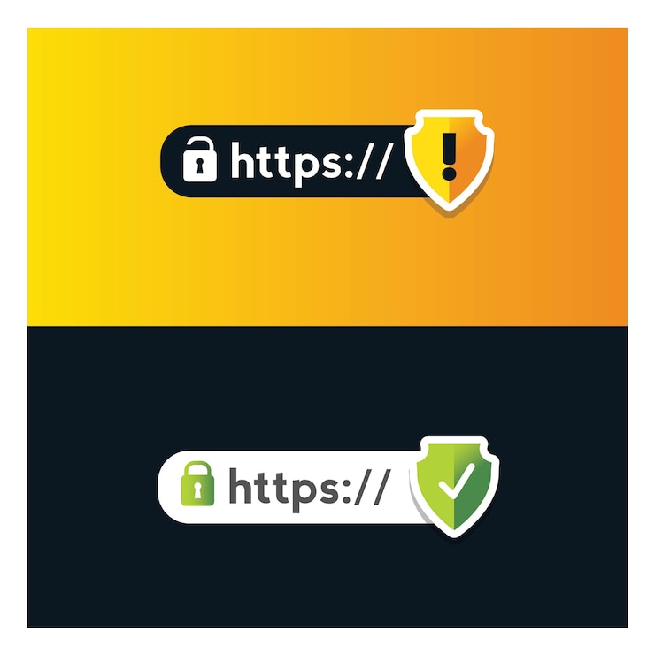 Vector bloqueo de concepto seguro ssl seguro de url de internet
