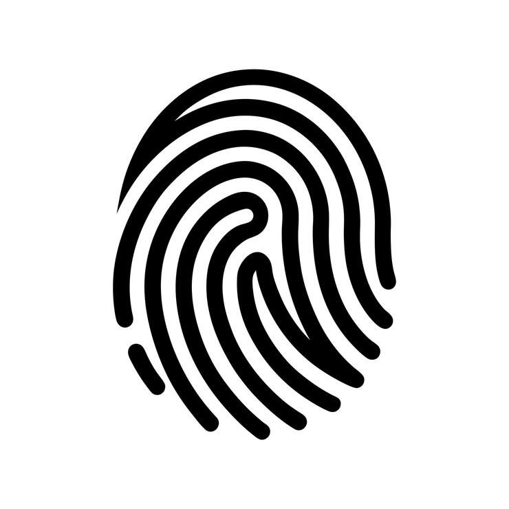bloqueo de huellas dactilares icono de seguridad del logotipo vectorial ilustración del icono de huella dactilar