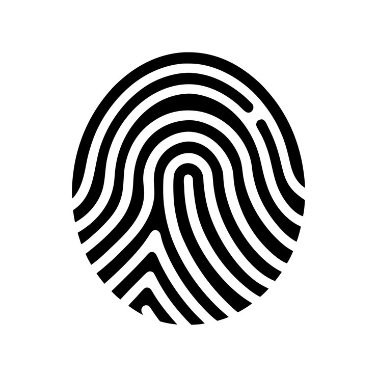 bloqueo de huellas dactilares icono de seguridad del logotipo vectorial ilustración del icono de huella dactilar