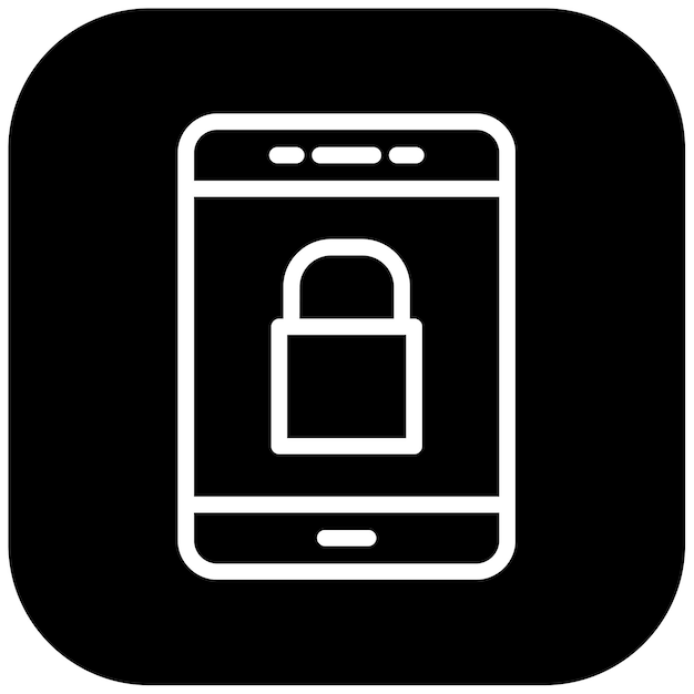 Bloqueo de pantalla Ilustración vectorial de retrato