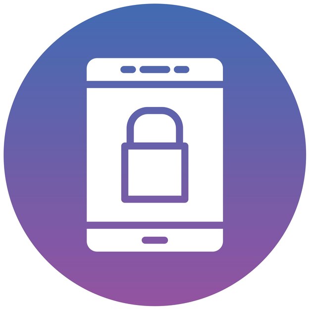 Bloqueo de pantalla Ilustración vectorial de retrato