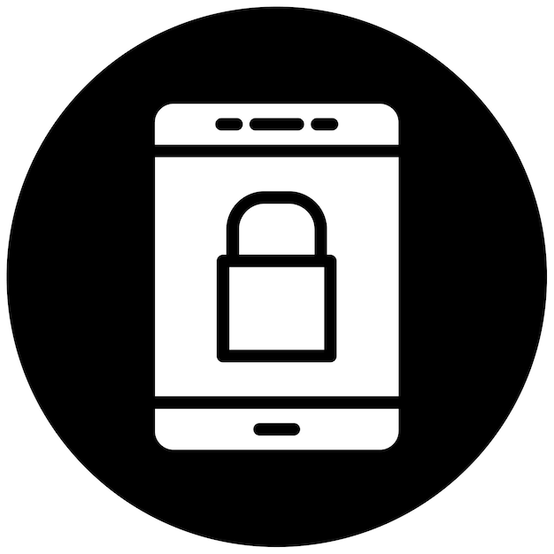 Bloqueo de pantalla Ilustración vectorial de retrato