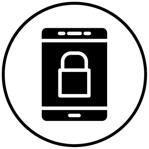Bloqueo de pantalla Ilustración vectorial de retrato