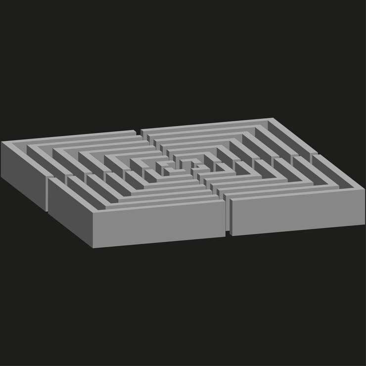 Vector bloques de azulejos grises diseño vectorial geométrico formas rectangulares apiladas elemento de construcción moderno