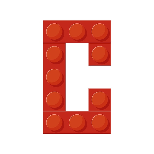 Bloques de construcción de plástico alfabeto La letra A Ilustración vectorial