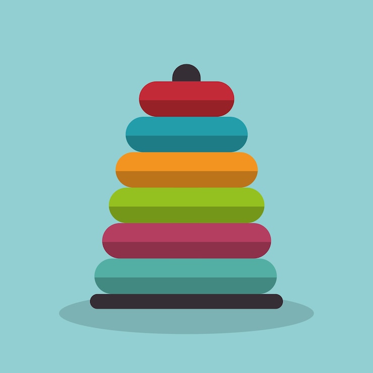 Vector bloques juguetes aislados icono vector ilustración diseño