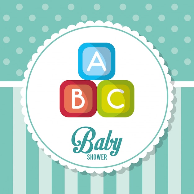 Bloques de tarjeta de baby shower