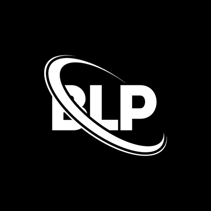 Vector blp logotipo blp letra blp letra diseño de logotipo iniciales logotipo de blp vinculado con círculo y mayúscula monograma logo blp tipografía para negocios de tecnología y marca inmobiliaria