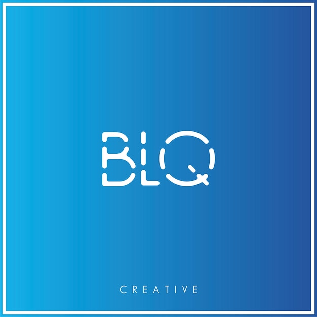 BLQ Creative Vector Latter Diseño del logotipo Minimal Latter Logo Premium Ilustración vectorial Monograma