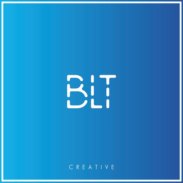 Vector blt creative vector latter diseño del logotipo minimal latter logo premium ilustración vectorial monograma