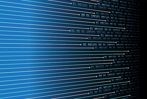 blue binary circuit board cyber future technology