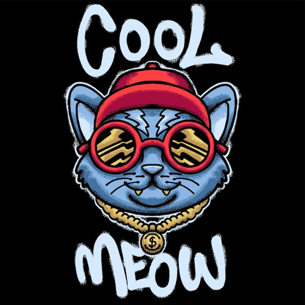 Blue Cat para la ilustración de ropa de calle