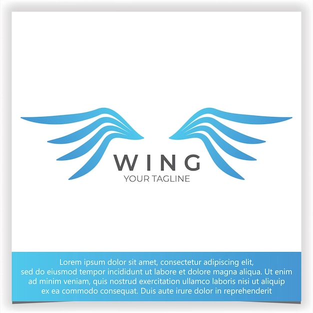 Blue Falcon Wing Logo plantilla de icono de diseño de la aplicación de logotipo eps
