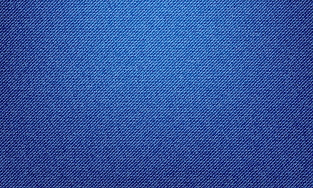 Blue jeans denim textura fondo vector patrón de tela de prendas de vestir en primer plano Blue jeans tela o material de lona de mezclilla textil de algodón realista en macro denim jeans de pantalones o bolsillo