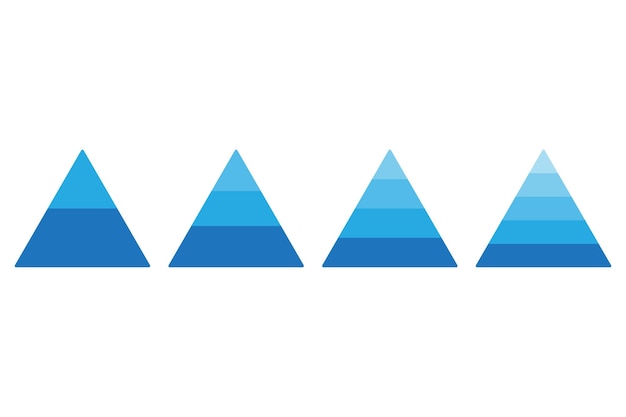 Blue mountain peaks Triangle landscape silhouettes Geometric hill vector Alpine range design