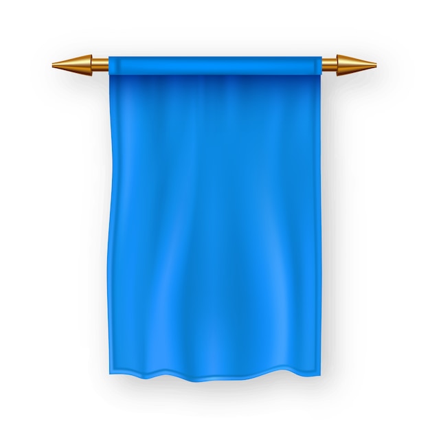 Vector blue pennat flag