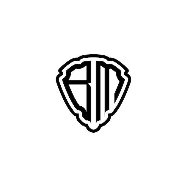 BM Monogram Logo Design letra texto nombre símbolo monocromo logotipo alfabeto carácter simple logo