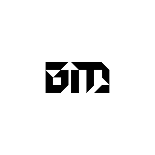 BM Monogram Logo Design letra texto nombre símbolo monocromo logotipo alfabeto carácter simple logo