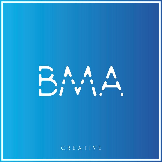 BMA Creative Vector Latter Diseño de logotipo Minimal Logotipo Latter Ilustración vectorial premium Monograma