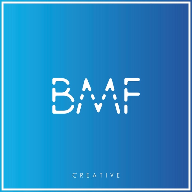 BMF Creative Vector Último Diseño de Logotipo Último Minimal Logotipo Premium Ilustración Vector Monograma