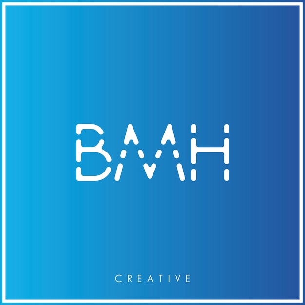 BMH Creative Vector Latter Diseño del logotipo Minimal Latter Logo Premium Ilustración vectorial Monograma
