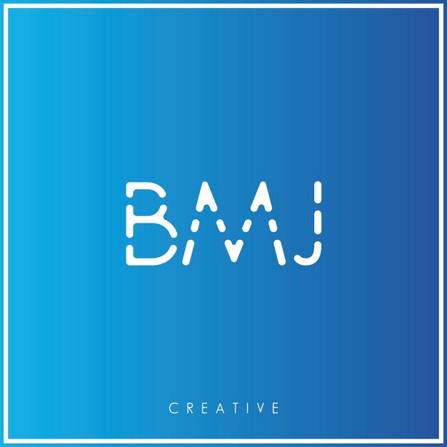 BMJ Creative Vector Latter Diseño del logotipo Minimal Latter Logo Premium Ilustración vectorial Monograma