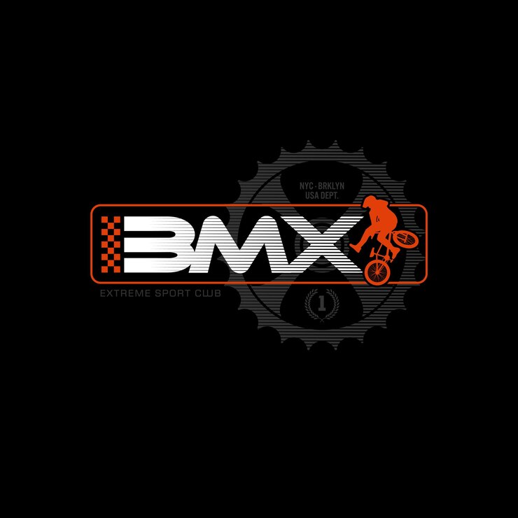 Vector bmx club camiseta gráfica de deporte extremo