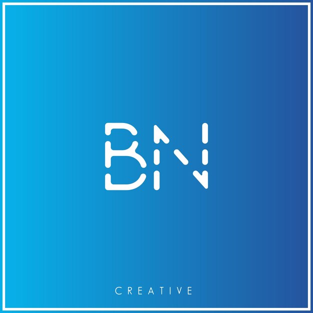 BN Premium Vector último diseño del logotipo Creative Logo Vector Ilustración letras del logotipo Logo Creative