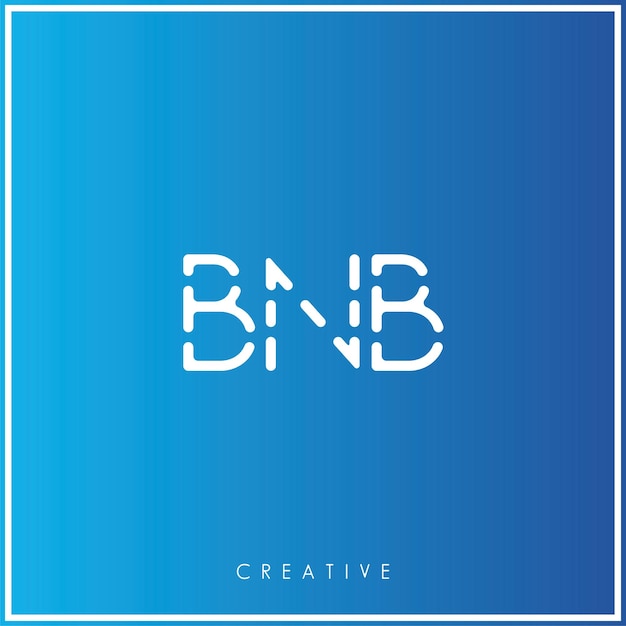 Bnb creative vector último diseño del logotipo mínimo último logotipo premium ilustración vectorial monograma