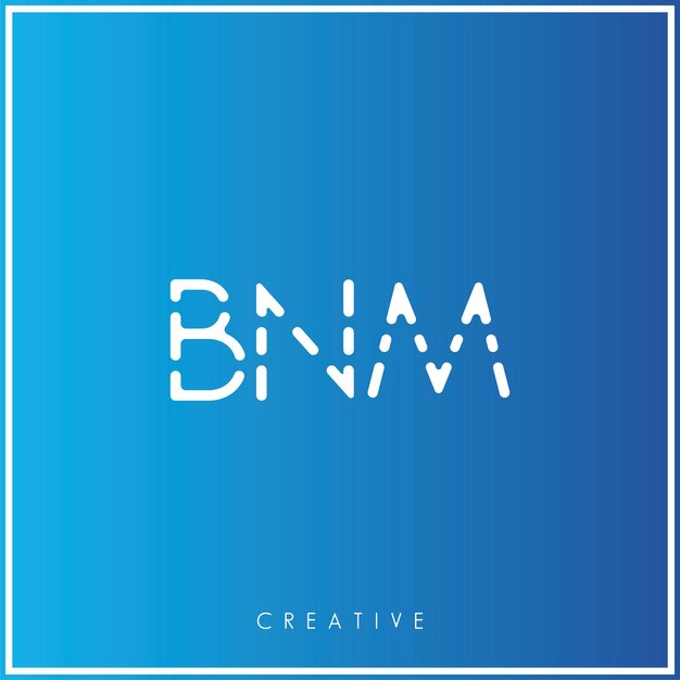 BNM Creative Vector Último Diseño del logotipo Mínimo Último Logotipo Premium Ilustración vectorial Monograma
