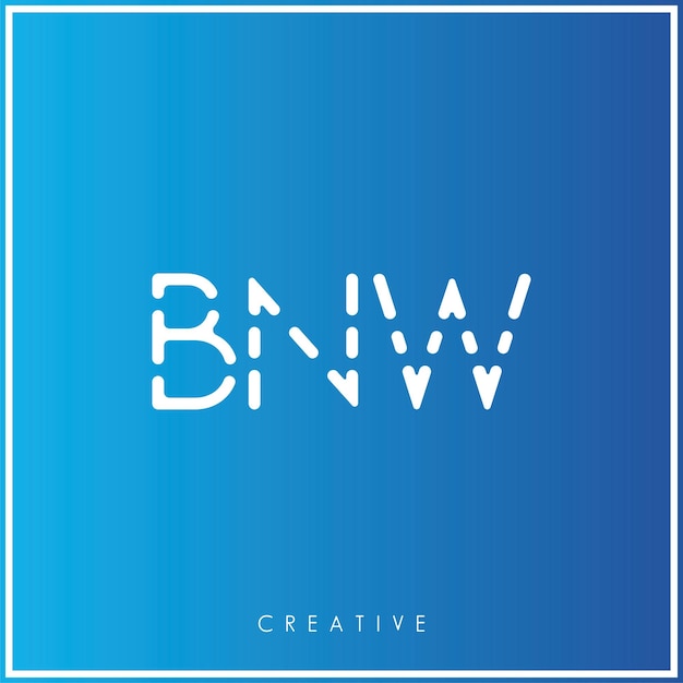 BNW Creative Vector Último Diseño del logotipo Mínimo Último Logotipo Premium Ilustración vectorial Monograma