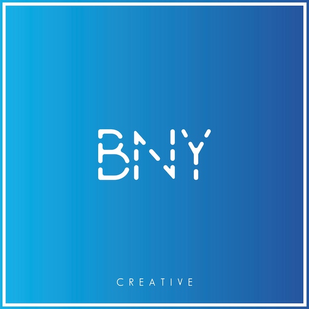 BNY Creative Vector Latter Diseño del logotipo Minimal Latter Logo Premium Ilustración vectorial Monograma