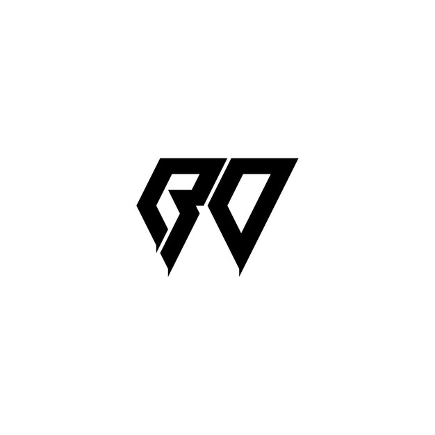 BO monograma logotipo diseño carta texto nombre símbolo monocromo logotipo alfabeto carácter simple logotipo