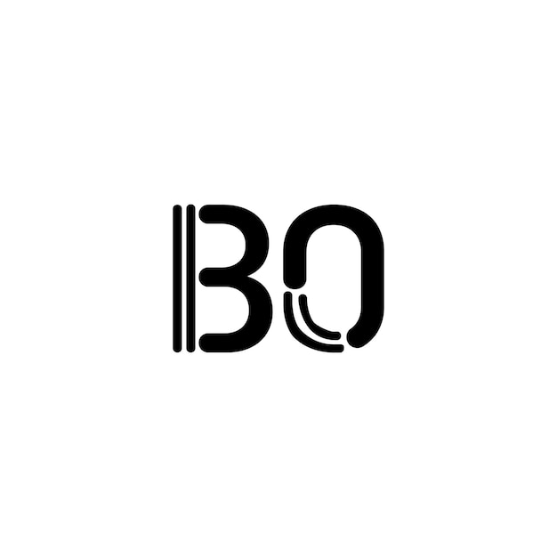 BO monograma logotipo diseño carta texto nombre símbolo monocromo logotipo alfabeto carácter simple logotipo