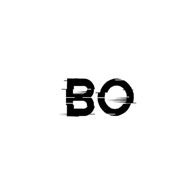 BO monograma logotipo diseño carta texto nombre símbolo monocromo logotipo alfabeto carácter simple logotipo