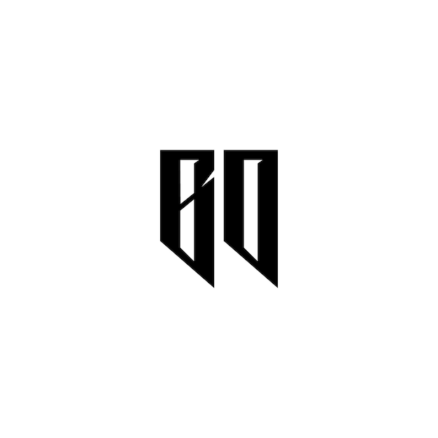 BO monograma logotipo diseño carta texto nombre símbolo monocromo logotipo alfabeto carácter simple logotipo