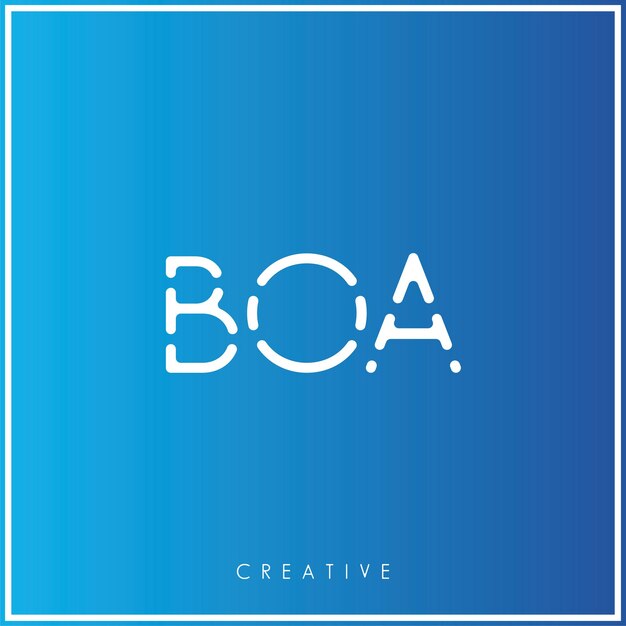 BOA Vector Creativo Diseño de Logotipo Último Minimal Lógico Último Ilustración Vector Premium Monograma