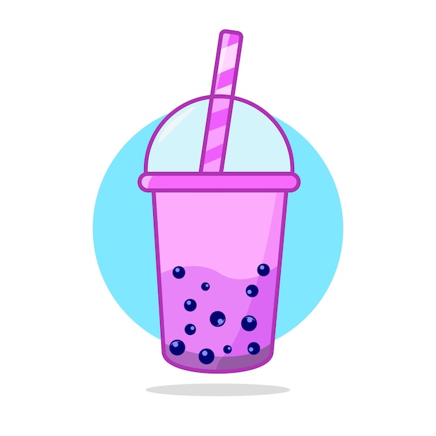 Boba Vector Ilustración de estilo plano