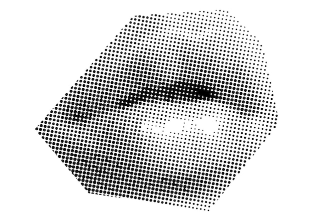 Vector la boca y los labios sonríen los puntos de la lengua punk y2k elementos de collage en blanco y negro