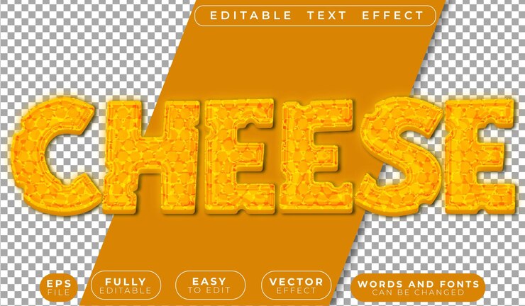 Vector el bocadillo de cheddar amarillo de queso es un archivo de texto vectorial totalmente editable