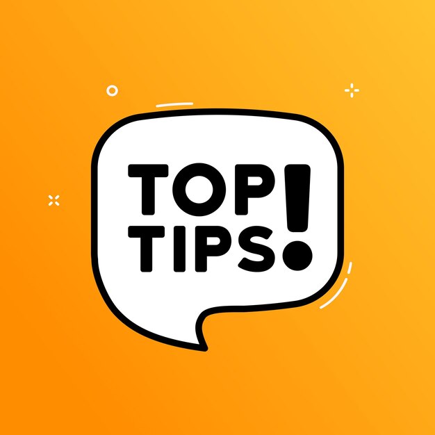 Bocadillo de diálogo con texto de consejos superiores Boom estilo cómico retro Estilo de arte pop Icono de línea vectorial para negocios y publicidad
