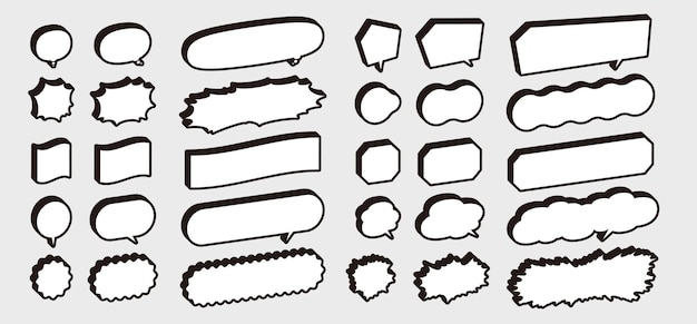 Bocadillos de diálogo de varias formas