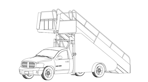 Un boceto de un camión con la palabra camión en el lateral.