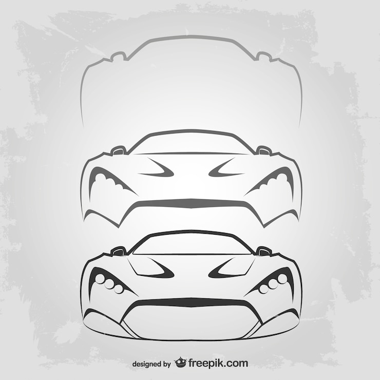 Vector boceto de coche deportivo