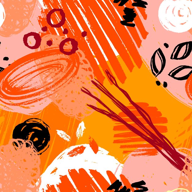Boceto creativo garabato patrón Curva formas arte dibujado a mano fondo decorativo Grunge elegante pintura impresión brillante garabato elegante vector textura transparente
