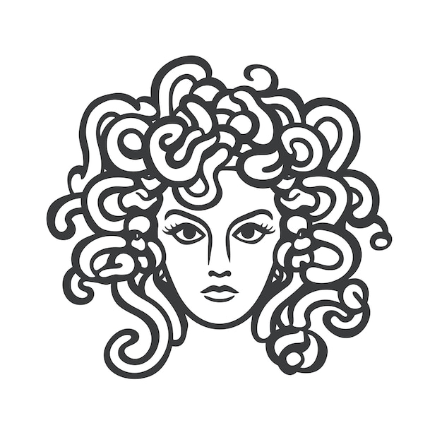 Vector boceto dibujado a mano arte de una sola línea para colorear página dibujo lineal día de medusa