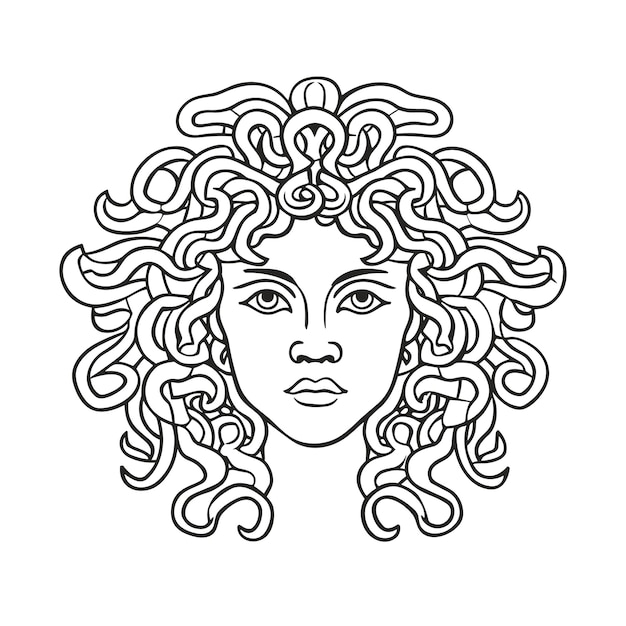 Boceto dibujado a mano arte de una sola línea para colorear página dibujo lineal día de medusa