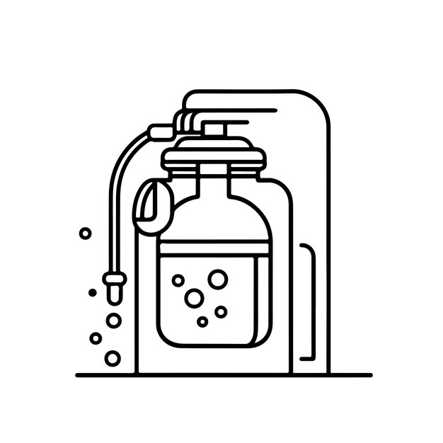 Boceto Dibujado a mano arte de una sola línea para colorear página dibujo lineal leche