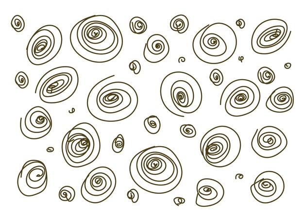 Boceto dibujado a mano Doodle Espiral geométrica irregular Backdround