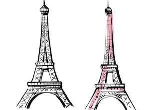 dibujo de torre eiffel